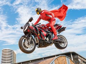 Spel Echte motor Super Hero Stunt 3D online