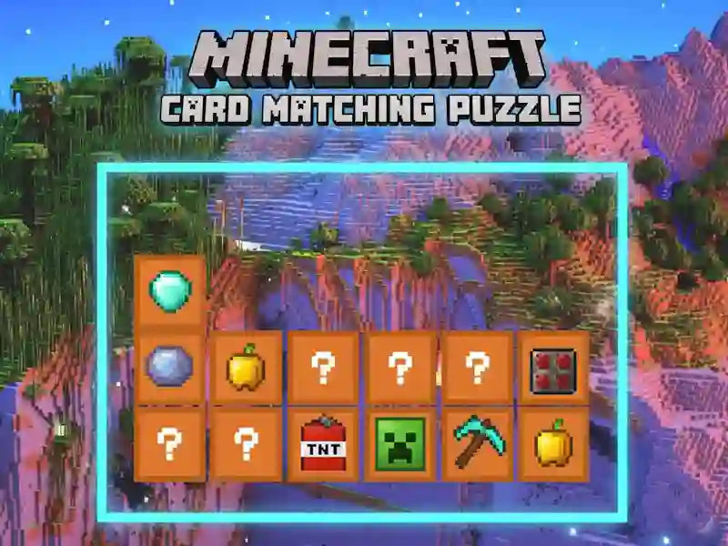 Spel Minecraft-kaartmatchingspuzzel online