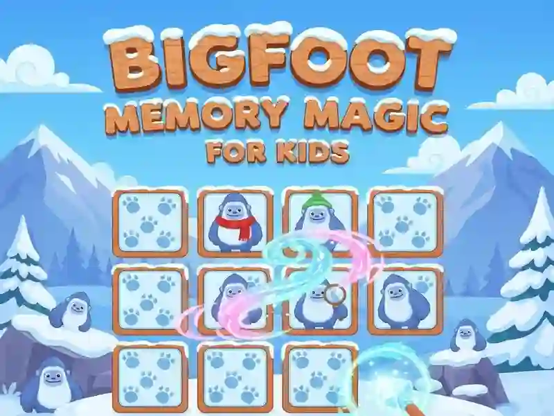 Spel Bigfoot geheugenmagie voor kinderen online