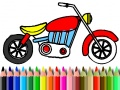 Spel Terug naar School: Motorfiets Kleurplaten online
