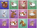 Spel Boerderij dieren bijpassende puzzels online