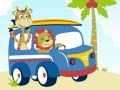 Spel Schattige Dieren Met Auto's: Zoek de Verschillen online
