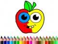 Spel Terug naar school: Appel kleurboek online