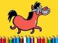 Spel Terug naar school: Pony kleurboek online