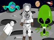 Spel Stickman in de ruimte online