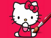 Spel Eenvoudig kleurplaten kitty online