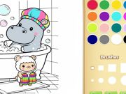Spel Gezellige vrienden kleurboek voor kinderen online
