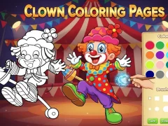 Spel Clown kleurplaten online