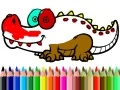Spel Terug naar school: Alligator Kleurplaat online