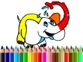 Spel Terug naar school: Olifant kleuren online