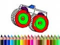 Spel Terug naar school: Monstertruck kleurplaat online Spel Terug naar school: Monstertruck kleurplaat online