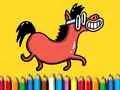 Spel Terug naar school: Pony kleurboek online Spel Terug naar school: Pony kleurboek online