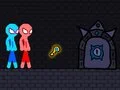 Spel Rode en blauwe stickfiguur met touw online