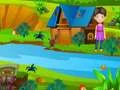 Spel Een Kat Speeltje Vinden Vanuit het Bos Huis online
