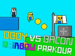 Spel Obby vs Bacon Regenboog Parkour online