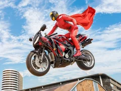 Spel Echte motor Super Hero Stunt 3D online