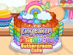 Spel Tiny Baker: Regenboogbotercrèmecake online