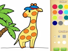 Spel Eenvoudig dierlijk kleurboek voor kinderen online