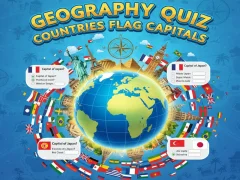 Spel Geografie Quiz Landen Vlag Hoofdsteden online