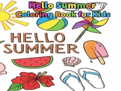 Spel Hallo zomer kleurboek voor kinderen online Spel Hallo zomer kleurboek voor kinderen online
