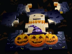 Spel 3D Halloween-puzzel online Spel 3D Halloween-puzzel online