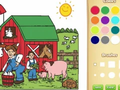 Spel Farm kleurboek voor kinderen online