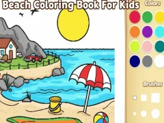 Spel Strand kleurboek voor kinderen online Spel Strand kleurboek voor kinderen online