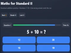 Spel Wiskunde voor standaard II online