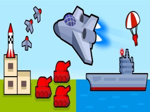 Spel Bomber-vliegtuig: 2D Air Strike online