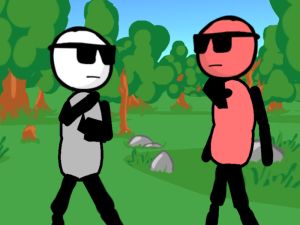 Spel Stickman Gun- minder vechten online