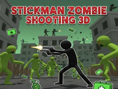 Spel Stickman-zombie schiet 3D online Spel Stickman-zombie schiet 3D online