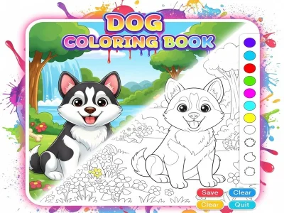 Spel Kleurboek voor honden online