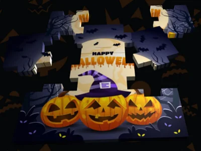 Spel 3D Halloween-puzzel online