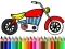Spel Terug naar School: Motorfiets Kleurplaten online