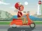 Spel Kleurplaat Stads Scooter Rit online