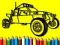 Spel Terug naar school: Rallyauto kleurboek online