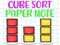 Spel Kubus Sorteren Papieren Notitie online
