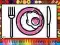 Spel Kleur en decoreer dinerbord online