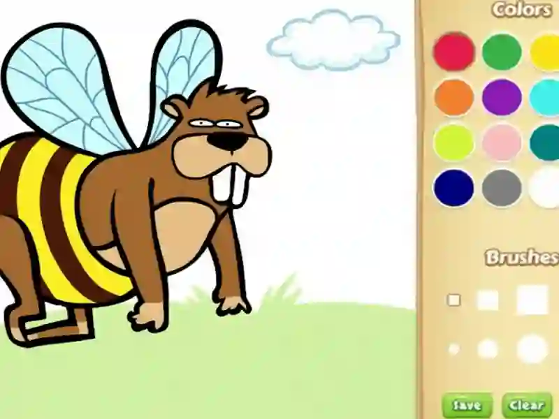 Spel Grappig Animal Color-boek voor kinderen online