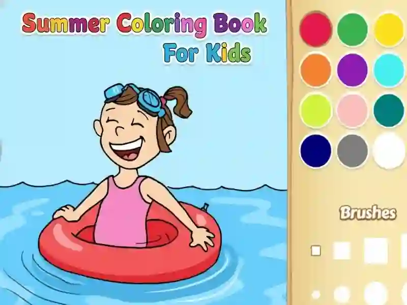 Spel Zomer kleurboek voor kinderen online Spel Zomer kleurboek voor kinderen online