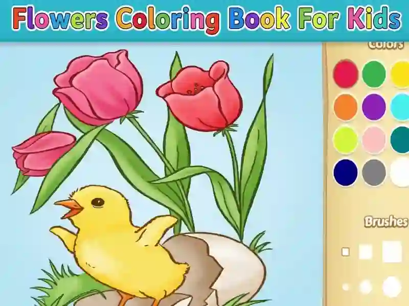 Spel Bloemen kleurboek voor kinderen online Spel Bloemen kleurboek voor kinderen online