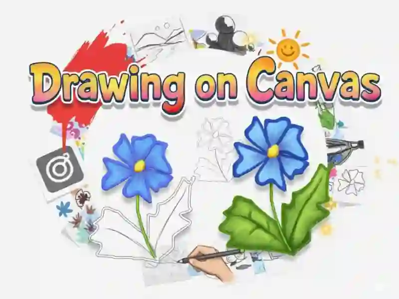 Spel Tekenen op doek online