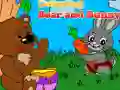 Spel Kleurplaat Beer en Konijn online Spel Kleurplaat Beer en Konijn online