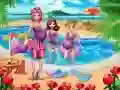 Spel Zomervakantie van Moeders online Spel Zomervakantie van Moeders online