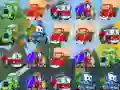 Spel Cartoon Vrachtwagens Match 3 online