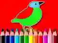 Spel Terug naar school: Vogels kleurboek online Spel Terug naar school: Vogels kleurboek online