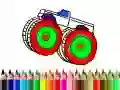 Spel Terug naar school: Monstertruck kleurplaat online Spel Terug naar school: Monstertruck kleurplaat online