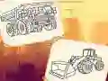 Spel Kleurplaat Bouwauto's online