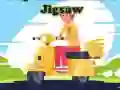 Spel Stad Scooter Ritjes Puzzel online Spel Stad Scooter Ritjes Puzzel online