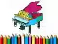Spel Terug naar school: Piano kleurboek online Spel Terug naar school: Piano kleurboek online